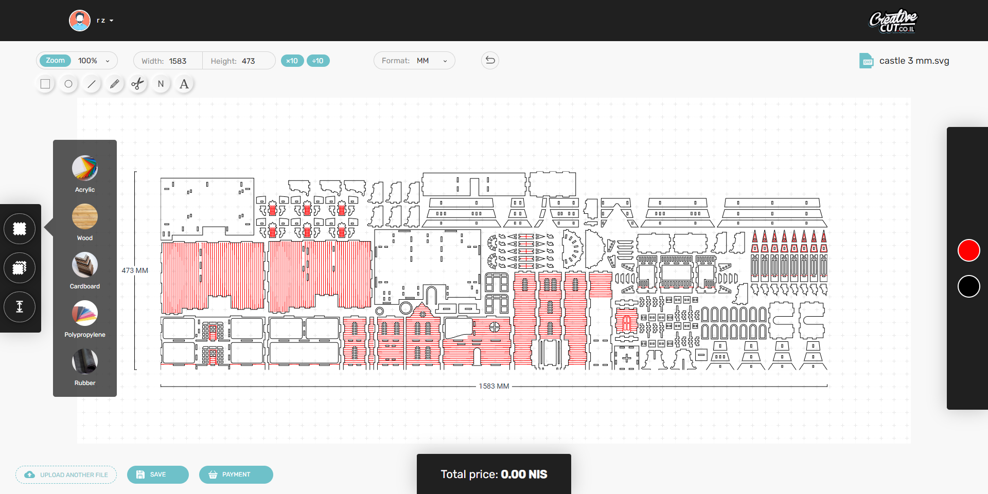 CreativeCut Online System for architecture